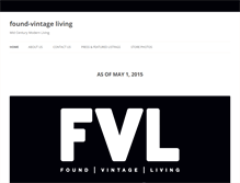 Tablet Screenshot of foundvintageliving.com